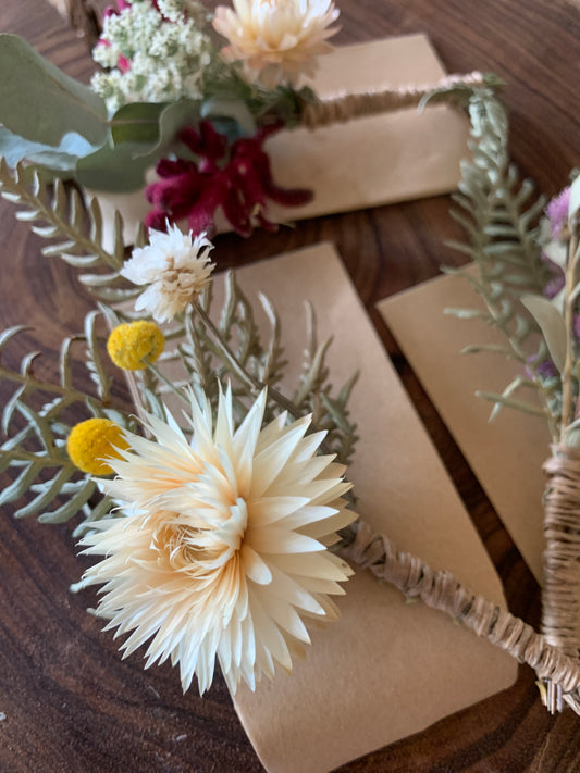 Dried Flower Buttonhole/ Corsage Floral Decorations